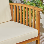 Salon de jardin Carolina 6 places en bois d'acacia par Christopher Knight Home