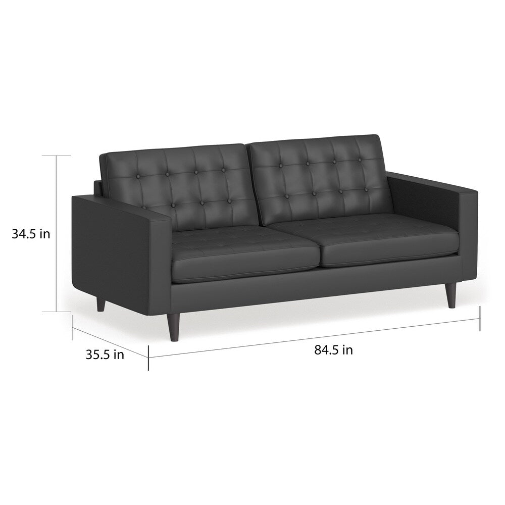 Canapé en cuir reconstitué capitonné Eggedal de Carson Carrington