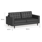 Canapé en cuir reconstitué capitonné Eggedal de Carson Carrington