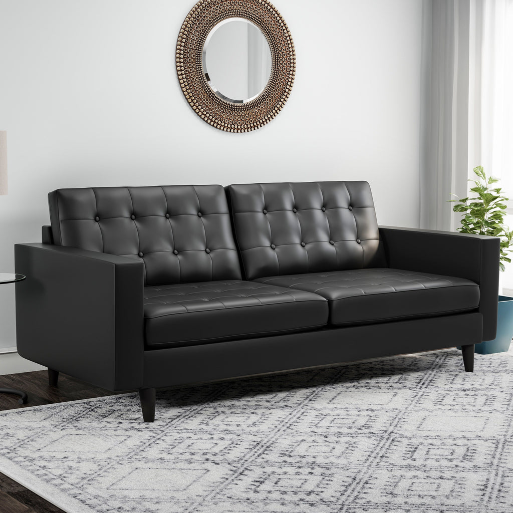 Canapé en cuir reconstitué capitonné Eggedal de Carson Carrington