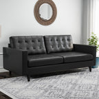 Canapé en cuir reconstitué capitonné Eggedal de Carson Carrington