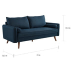 Canapé en tissu rembourré Carson Carrington Hedeby - 32,5 po L x 72 po l x 33,5 po H