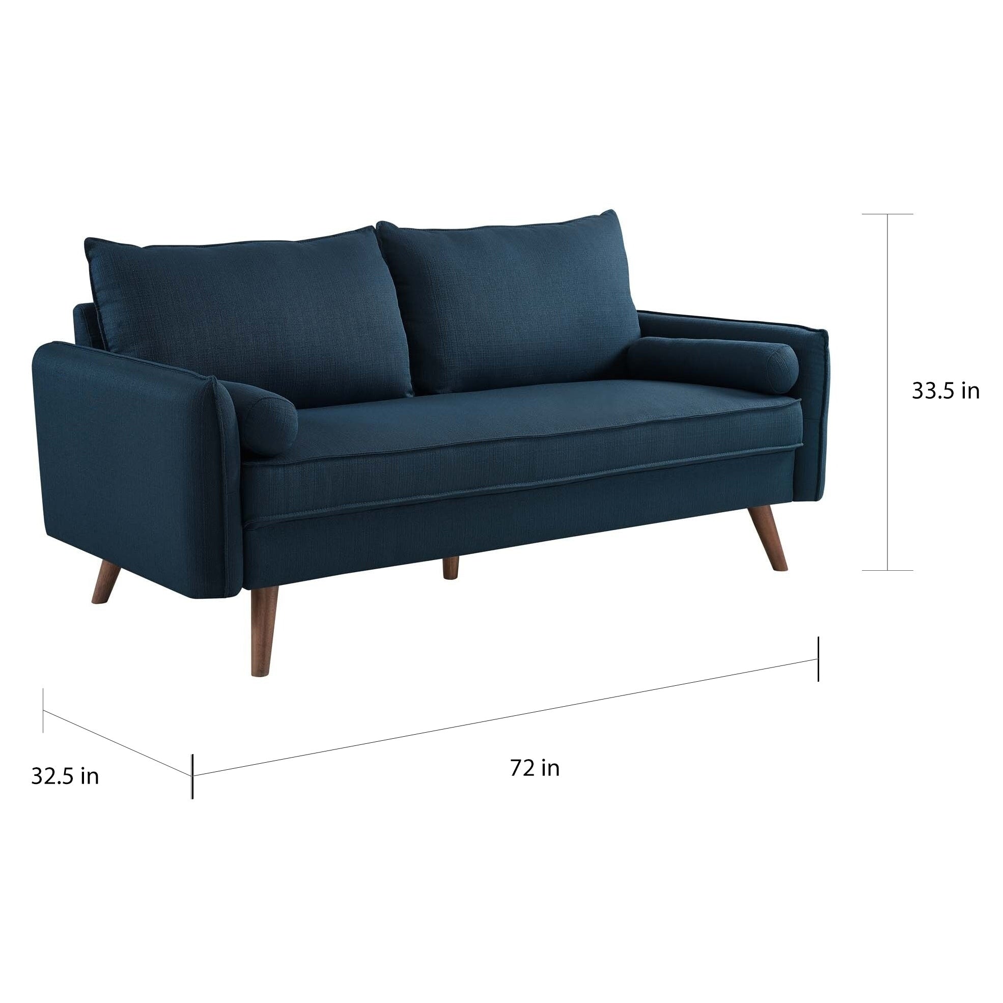 Canapé en tissu rembourré Carson Carrington Hedeby - 32,5 po L x 72 po l x 33,5 po H