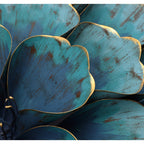 Décoration murale en métal bleu sarcelle avec motif floral Carson Carrington Mjugg