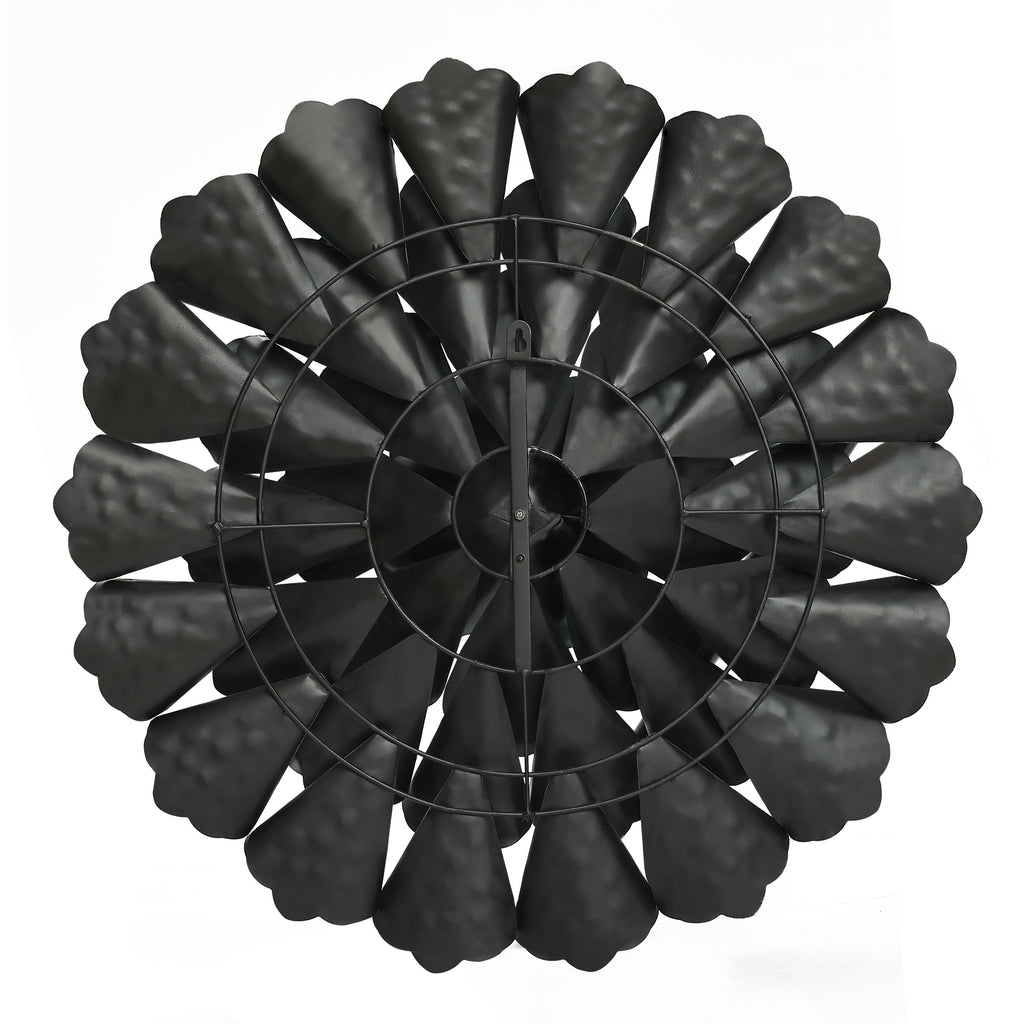 Décoration murale en métal bleu sarcelle avec motif floral Carson Carrington Mjugg