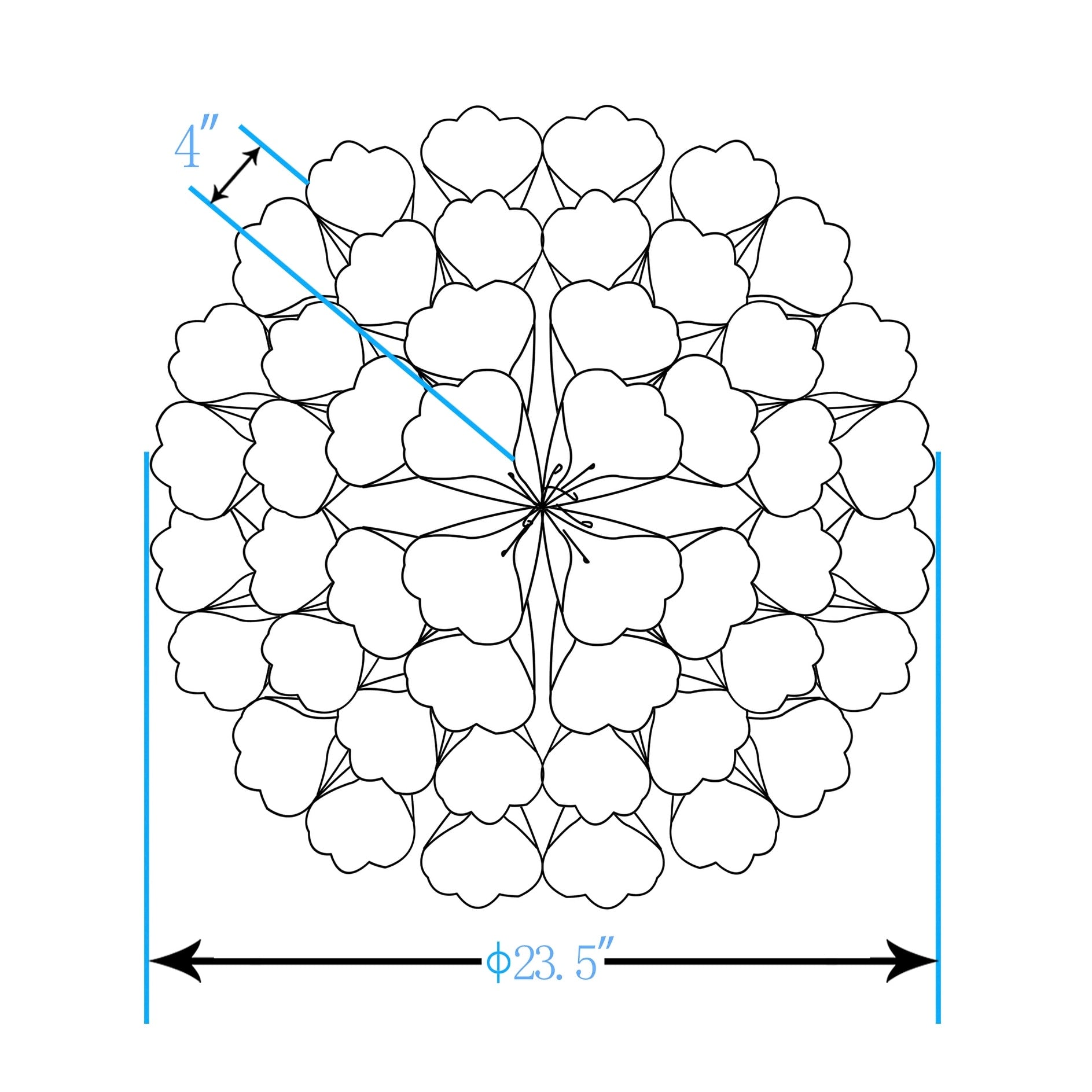 Décoration murale en métal bleu sarcelle avec motif floral Carson Carrington Mjugg