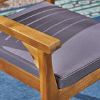 Ensemble bistrot d'extérieur Casa 2 places 28 pouces rond en bois d'acacia avec pieds fermés par Christopher Knight Home