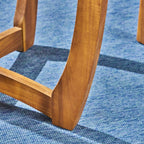 Ensemble bistrot d'extérieur Casa 2 places 28 pouces rond en bois d'acacia avec pieds fermés par Christopher Knight Home