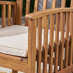 Ensemble bistrot d'extérieur Casa 2 places rond en bois d'acacia avec pieds en X par Christopher Knight Home - N/A