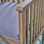 Ensemble bistrot d'extérieur Casa 2 places rond en bois d'acacia avec pieds en X par Christopher Knight Home - N/A