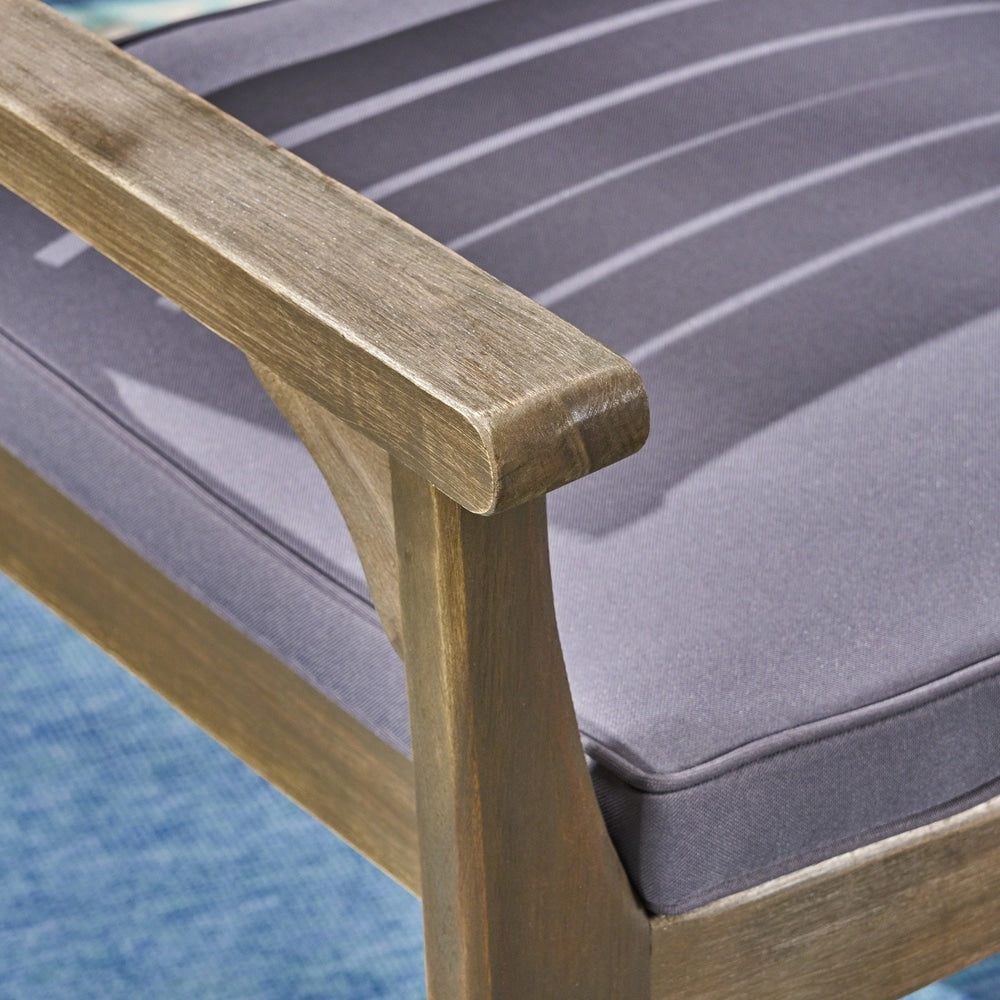 Ensemble de salle à manger rond Casa Outdoor 4 places 47 en acacia avec pieds sculptés par Christopher Knight Home