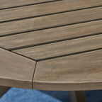 Ensemble de salle à manger d'extérieur Casa 4 places 47 pouces rond en acacia avec pieds droits par Christopher Knight Home