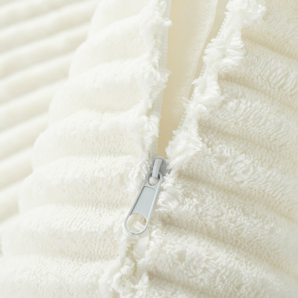 Canapé-lit Cascade 2 pièces en velours côtelé avec méridienne double et 2 oreillers