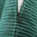 Canapé-lit Cascade 2 pièces en velours côtelé avec méridienne double et 2 oreillers