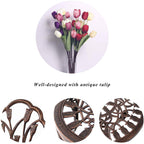 Ensemble de patio extérieur tulipe 3 pièces en aluminium avec table