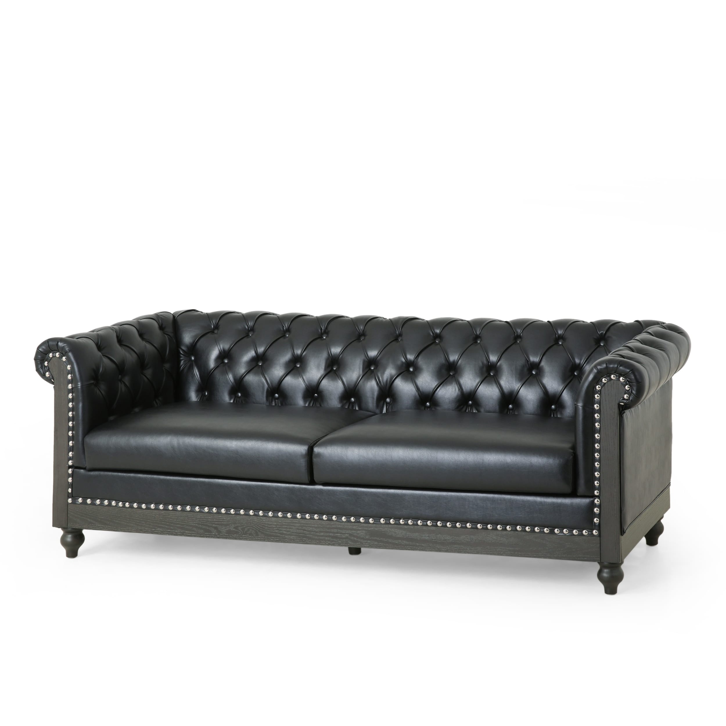Canapé Chesterfield Castalia avec garniture cloutée par Christopher Knight Home - 78,75 L x 33,50 l x 28,00 H