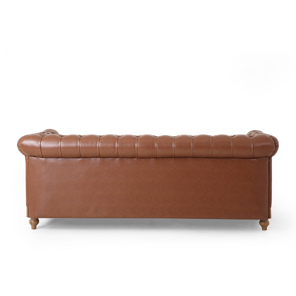 Canapé Chesterfield Castalia avec garniture cloutée par Christopher Knight Home - 78,75 L x 33,50 l x 28,00 H