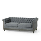 Canapé Chesterfield Castalia avec garniture cloutée par Christopher Knight Home - 78,75 L x 33,50 l x 28,00 H