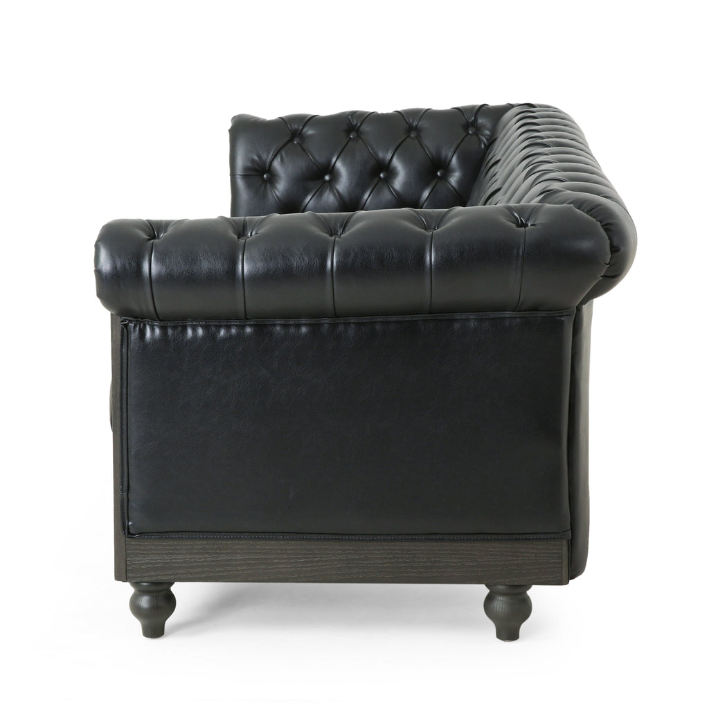 Canapé Chesterfield Castalia avec garniture cloutée par Christopher Knight Home - 78,75 L x 33,50 l x 28,00 H