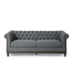 Canapé Chesterfield Castalia avec garniture cloutée par Christopher Knight Home - 78,75 L x 33,50 l x 28,00 H