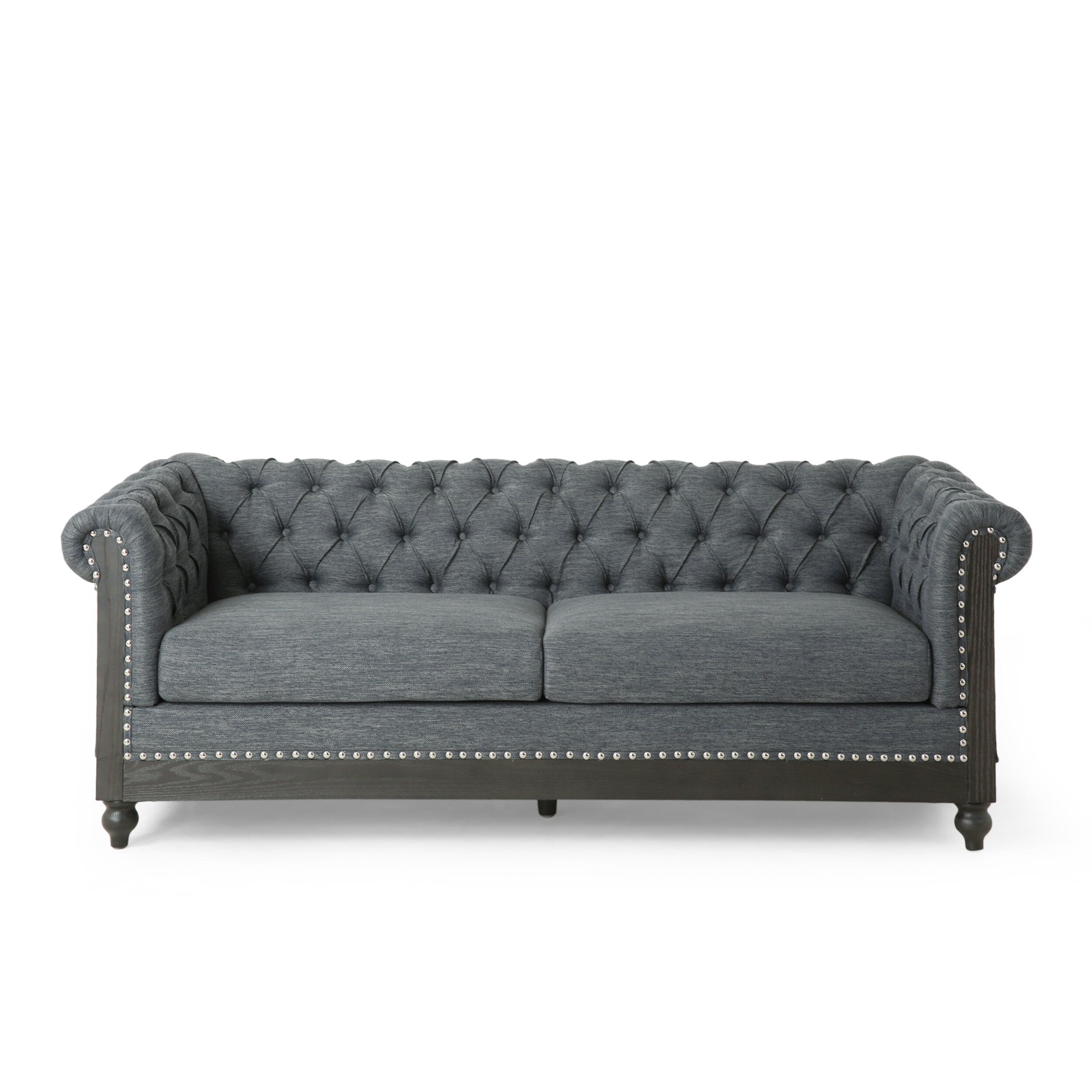 Canapé Chesterfield Castalia avec garniture cloutée par Christopher Knight Home - 78,75 L x 33,50 l x 28,00 H