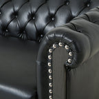 Canapé Chesterfield Castalia avec garniture cloutée par Christopher Knight Home - 78,75 L x 33,50 l x 28,00 H