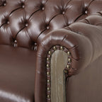 Canapé Chesterfield Castalia avec garniture cloutée par Christopher Knight Home - 78,75 L x 33,50 l x 28,00 H