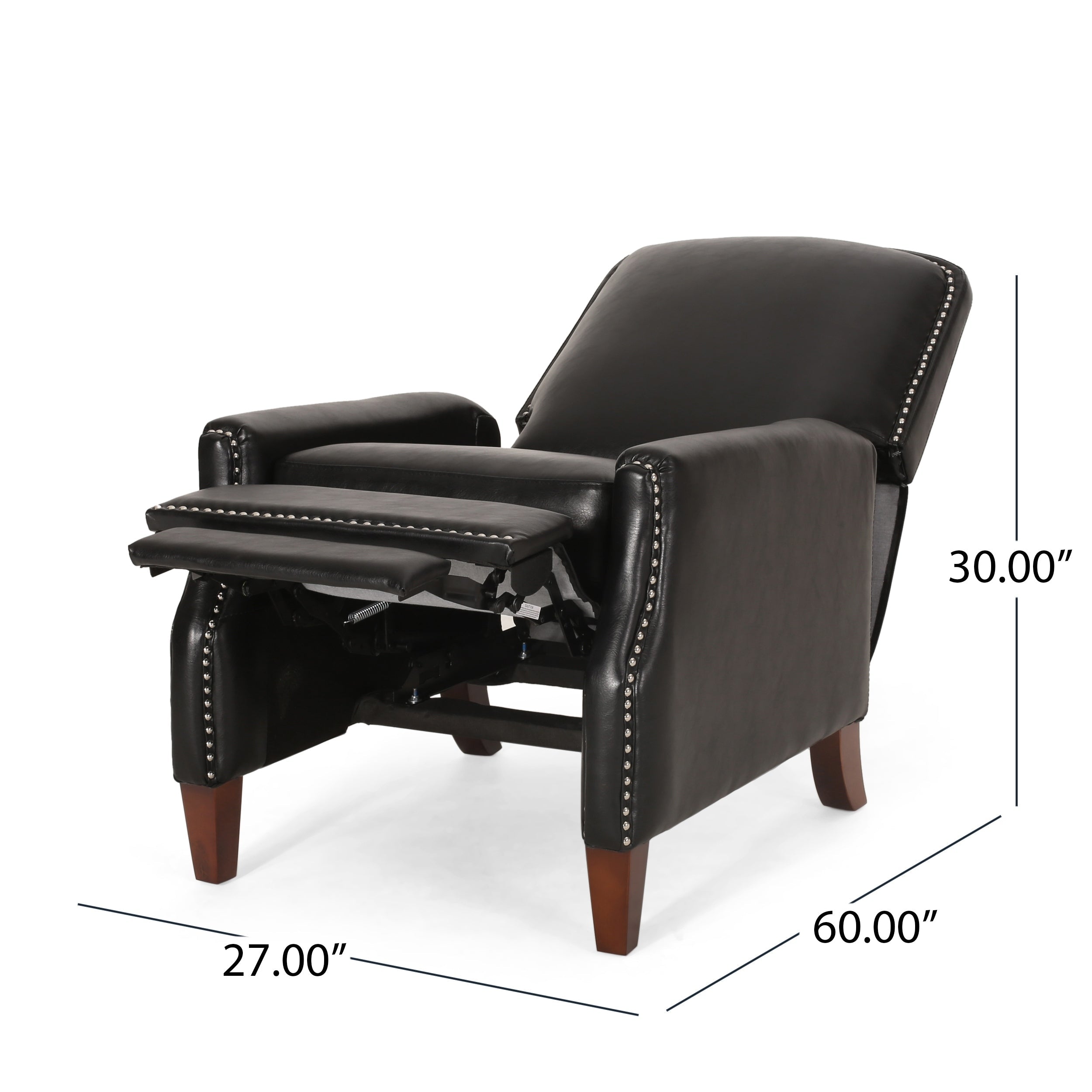 Fauteuil inclinable rembourré Cavanaugh avec garniture cloutée par Christopher Knight Home