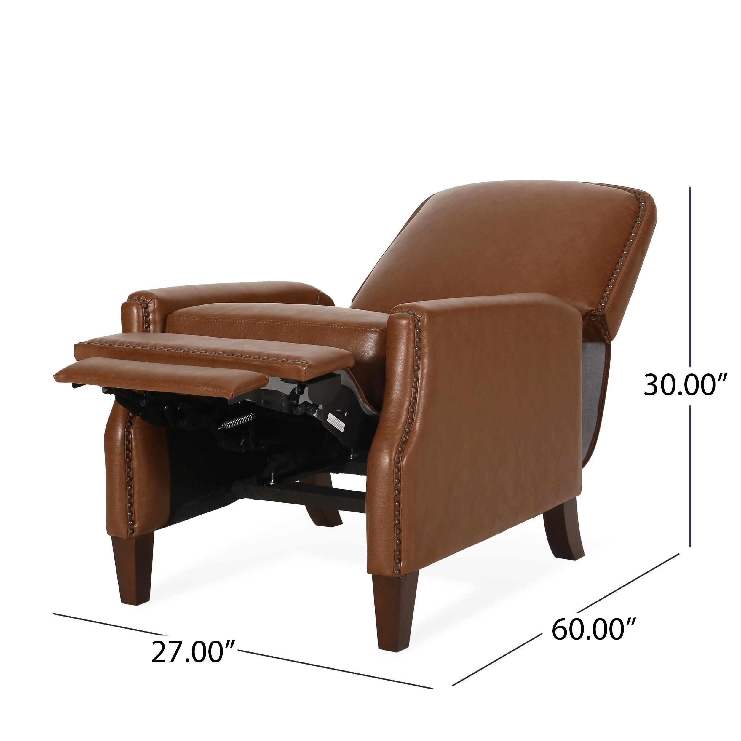 Fauteuil inclinable rembourré Cavanaugh avec garniture cloutée par Christopher Knight Home