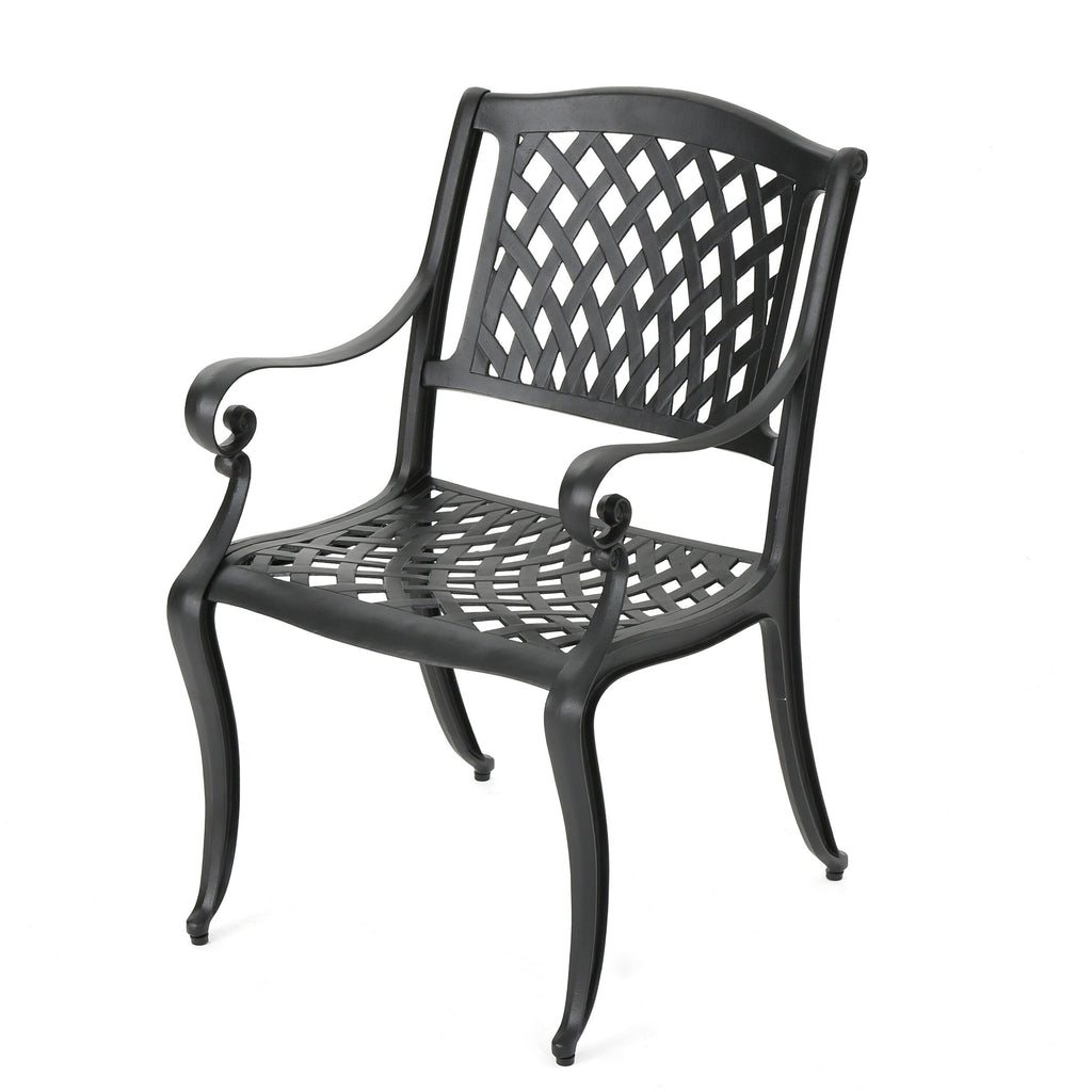 Ensemble de salle à manger d'extérieur en aluminium Cayman 7 pièces par Christopher Knight Home