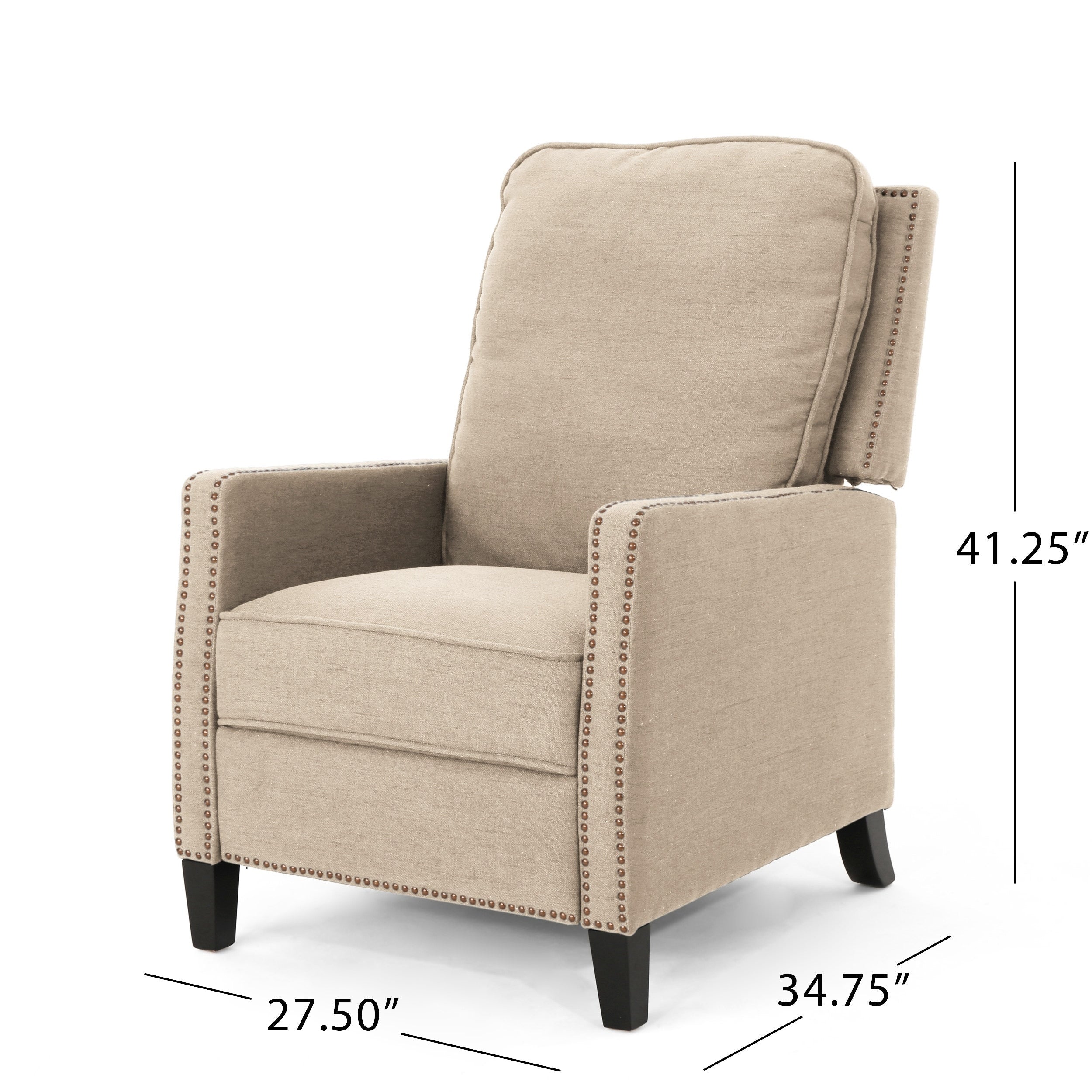 Fauteuil inclinable traditionnel en tissu Cecelia par Christopher Knight Home