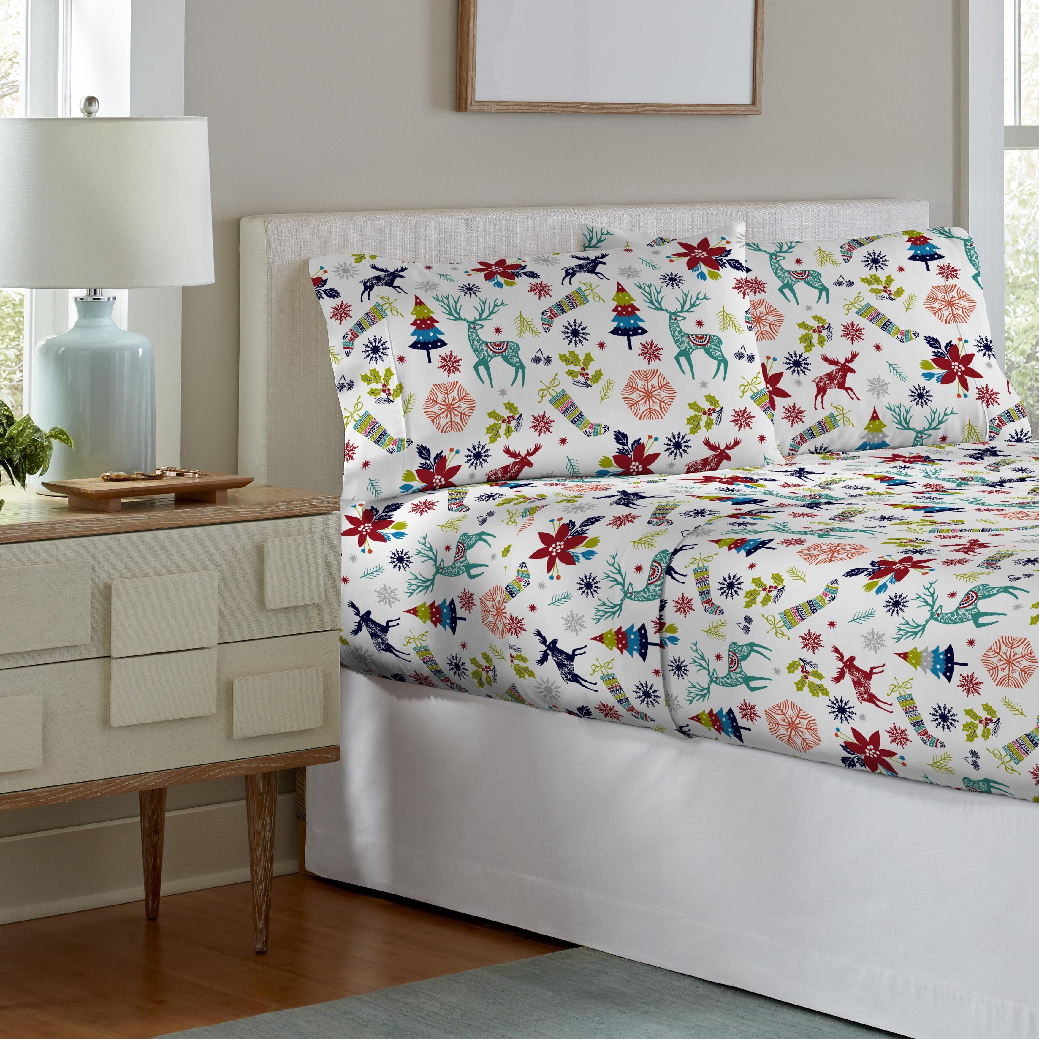 Parure de lit Celeste Home en coton épais 190 g/m², flanelle et velours