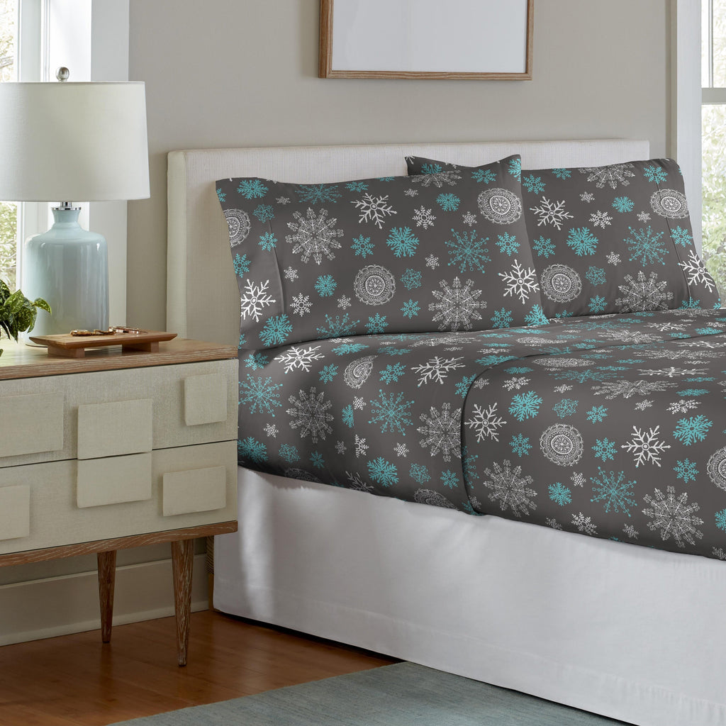 Parure de lit Celeste Home en coton épais 190 g/m², flanelle et velours