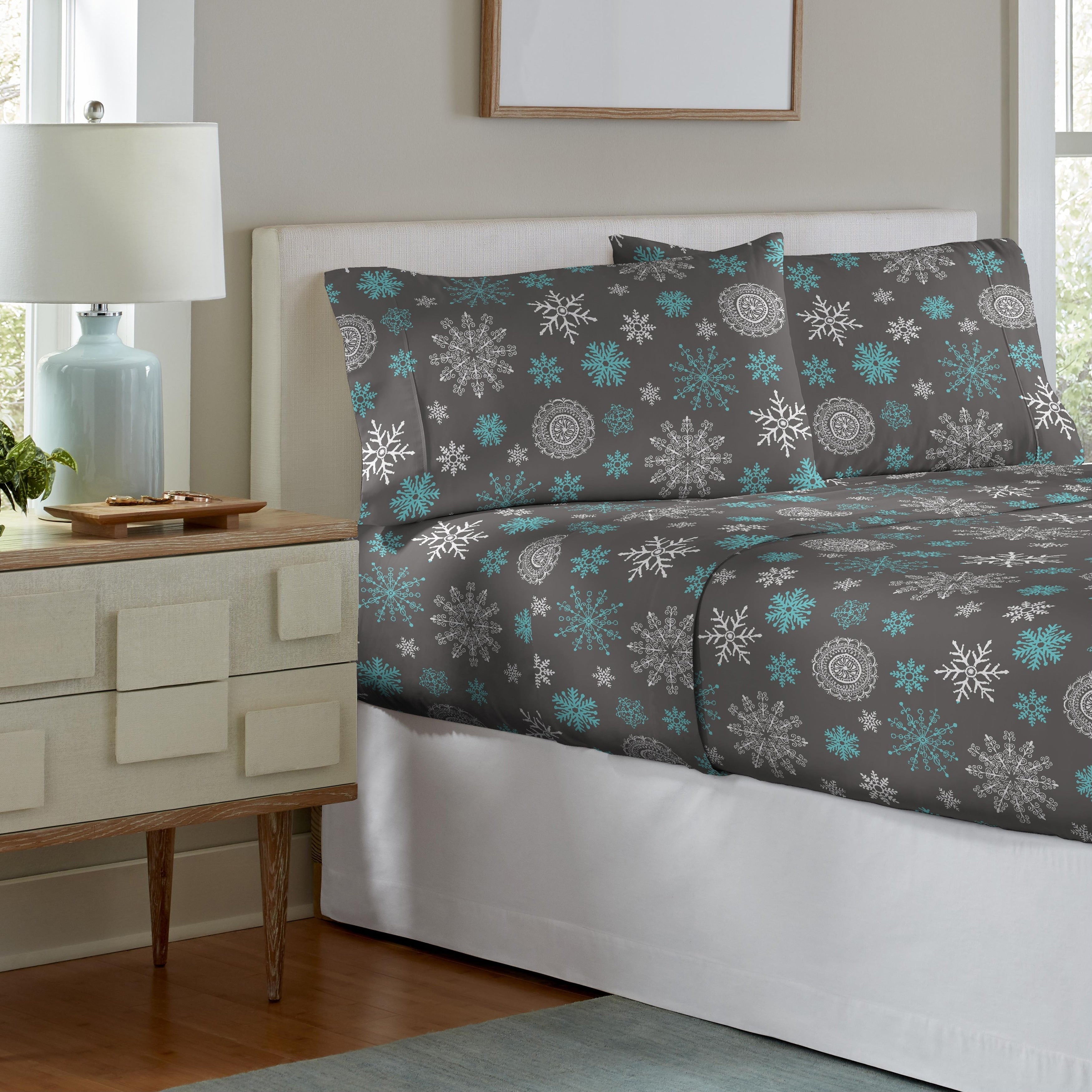 Parure de lit Celeste Home en coton épais 190 g/m², flanelle et velours