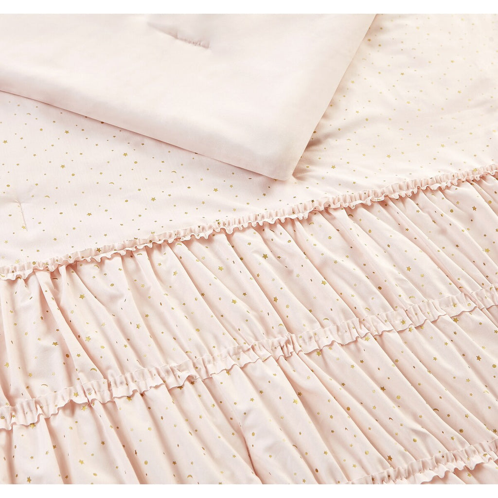 Parure de lit en microfibre ultra douce rose Princesse Céleste avec oreiller Lune