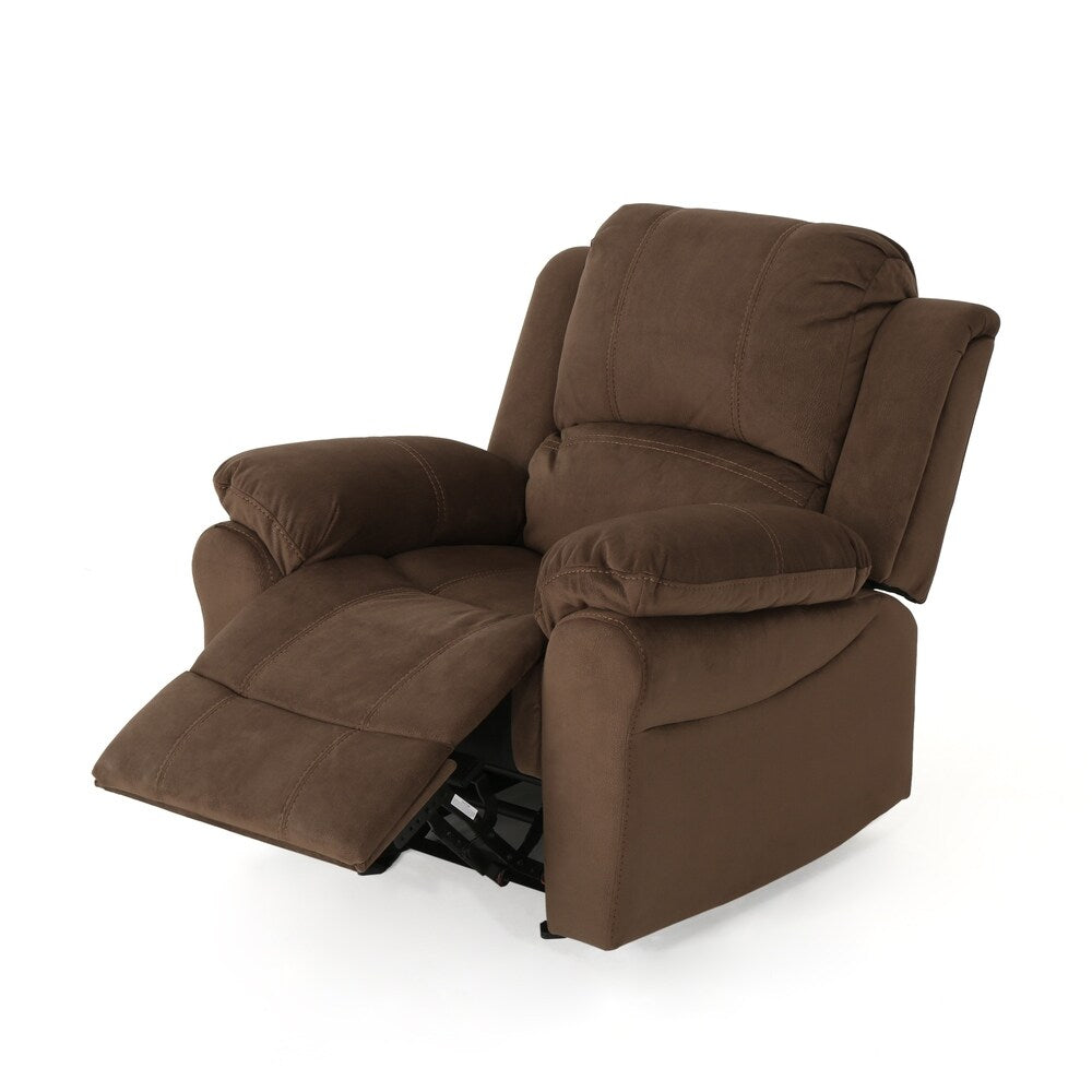 Fauteuil inclinable coulissant en microfibre Celestina Bubba par Christopher Knight Home