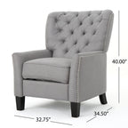 Fauteuil inclinable en tissu capitonné Cerelia par Christopher Knight Home