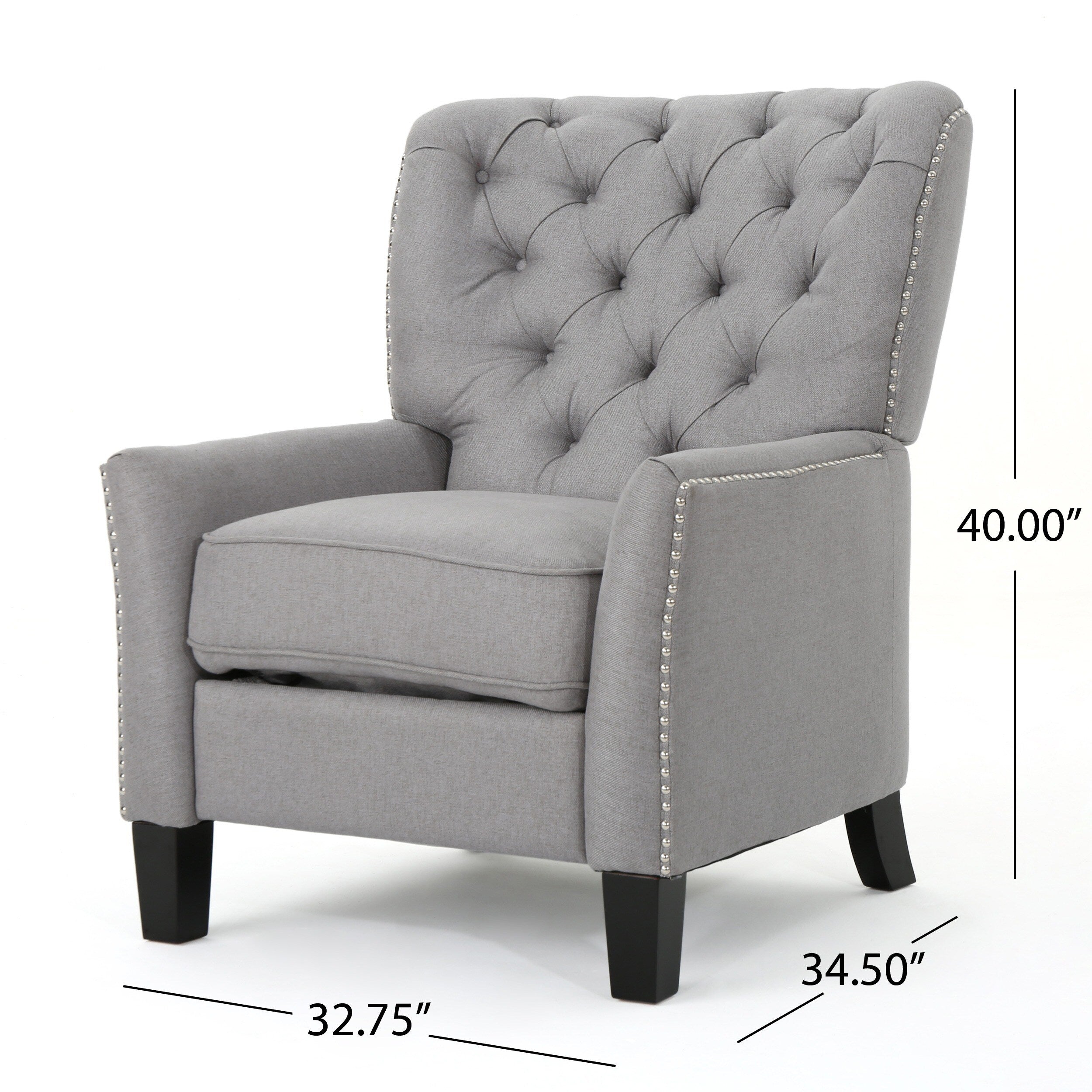 Fauteuil inclinable en tissu capitonné Cerelia par Christopher Knight Home