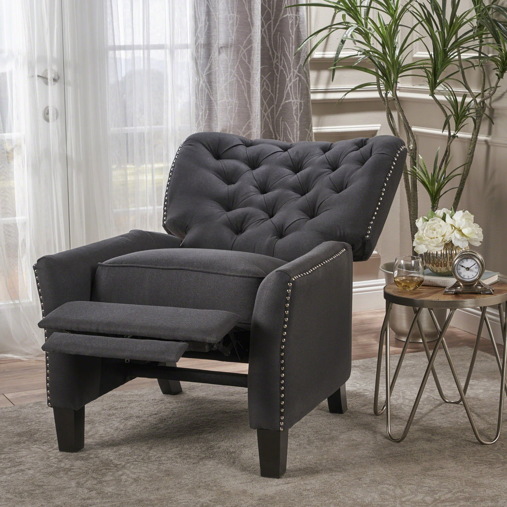 Fauteuil inclinable en tissu capitonné Cerelia par Christopher Knight Home