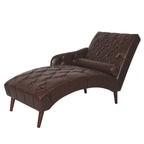 Chaise longue d'intérieur avec accoudoirs, fauteuil d'appoint moelleux, chaise longue rembourrée avec coussin et pieds en bois massif