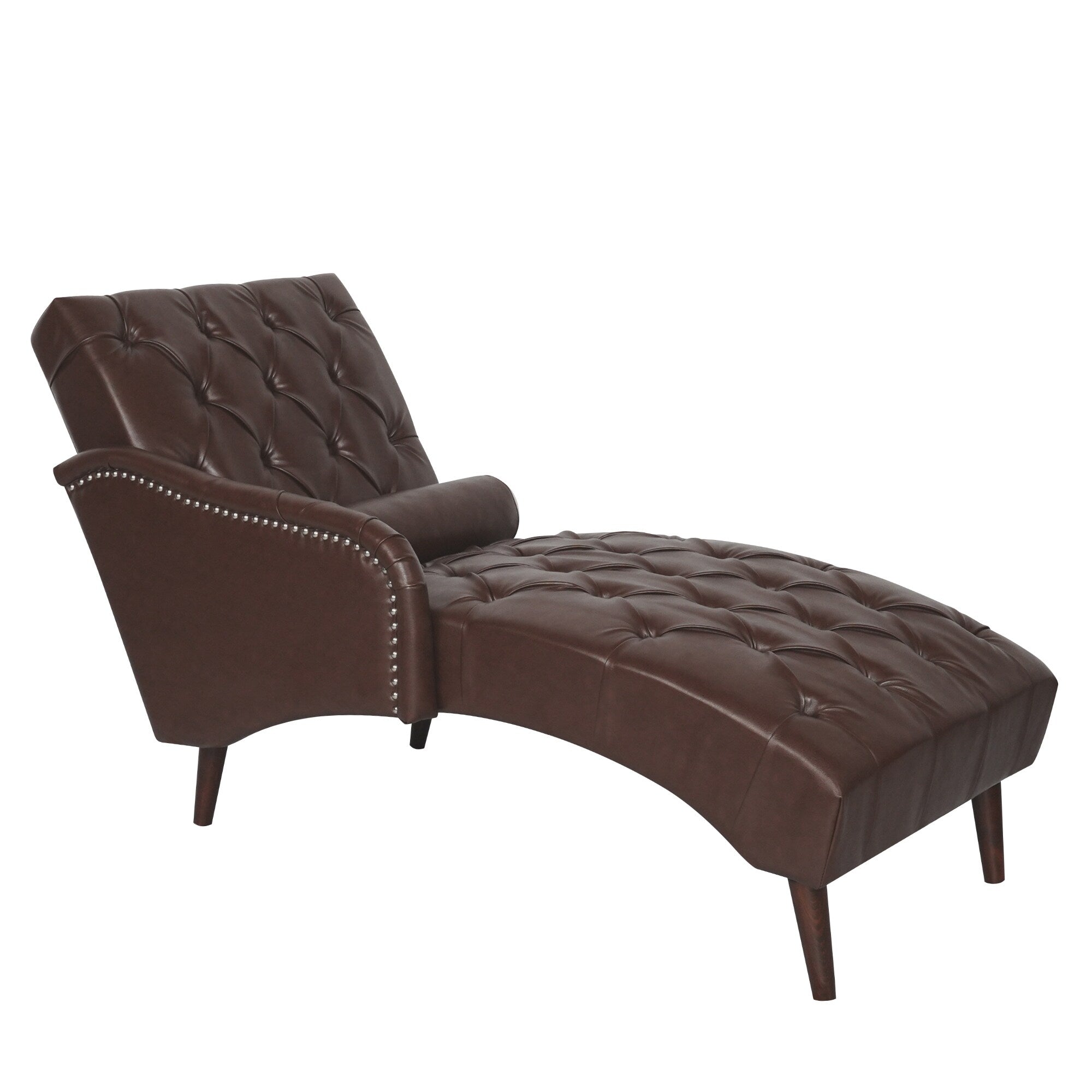 Chaise longue d'intérieur avec accoudoirs, fauteuil d'appoint moelleux, chaise longue rembourrée avec coussin et pieds en bois massif