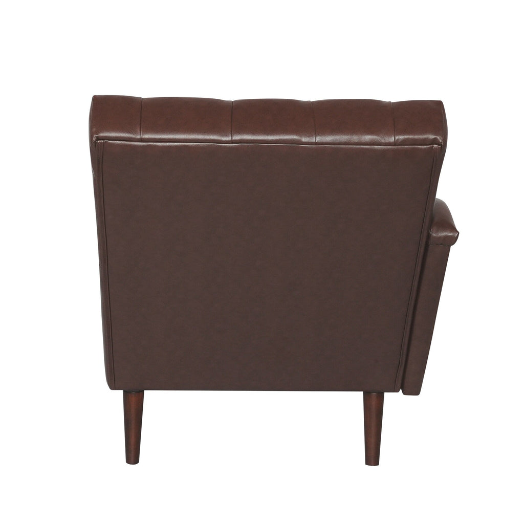 Chaise longue d'intérieur avec accoudoirs, fauteuil d'appoint moelleux, chaise longue rembourrée avec coussin et pieds en bois massif