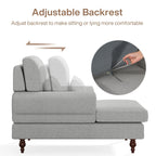 Chaise longue d'intérieur moderne et confortable avec dossier réglable