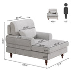 Chaise longue d'intérieur moderne et confortable avec dossier réglable