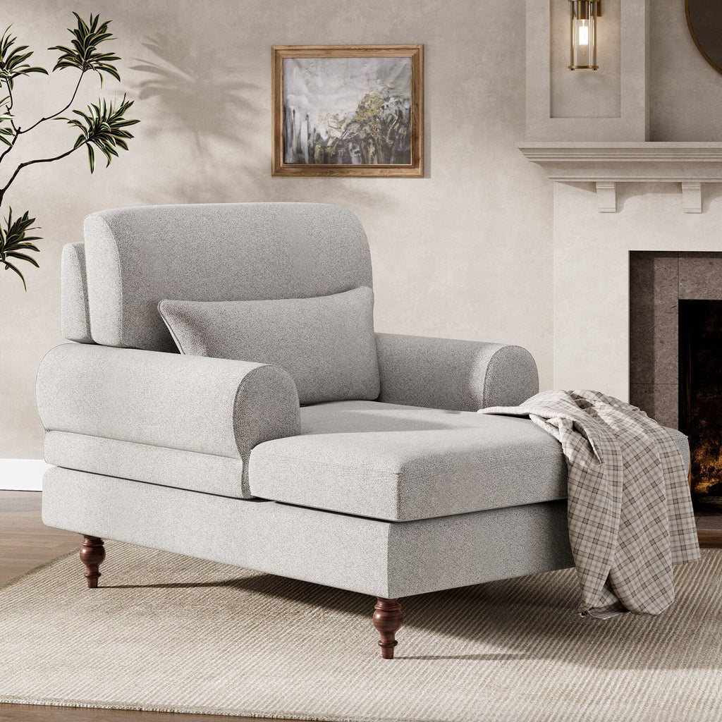 Chaise longue d'intérieur moderne et confortable avec dossier réglable