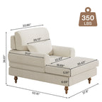 Chaise longue d'intérieur moderne et confortable avec dossier réglable