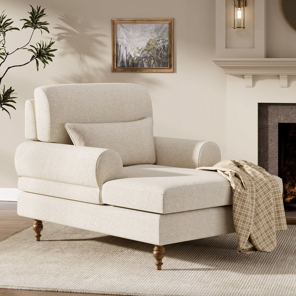 Chaise longue d'intérieur moderne et confortable avec dossier réglable