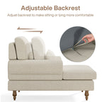 Chaise longue d'intérieur moderne et confortable avec dossier réglable