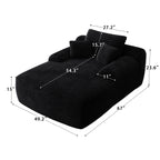 Chaise longue, canapés pour salon, canapé-lit rembourré surdimensionné pour l'intérieur, canapé-lit Cloud pour l'intérieur, siège profond