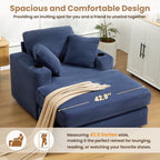 Canapé en velours côtelé de style chaise longue avec porte-gobelets et 3 coussins de dossier « Design de salon inclinable »